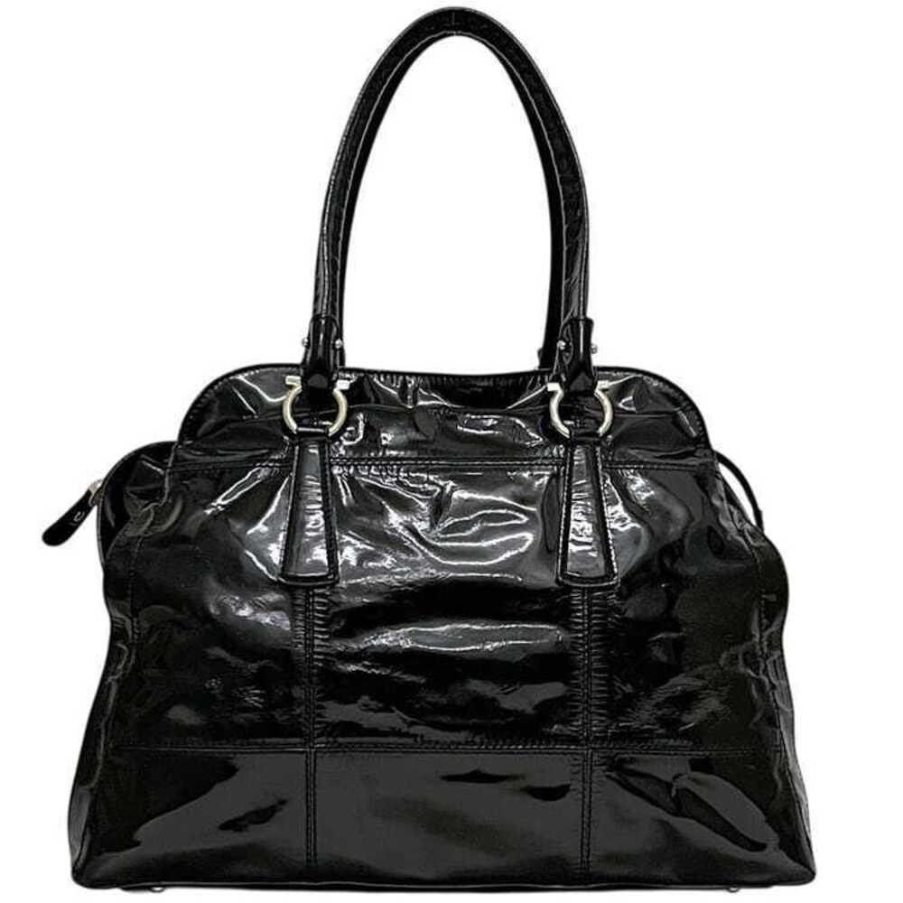 Salvatore Ferragamo Tote Bag Gancini Leather Black